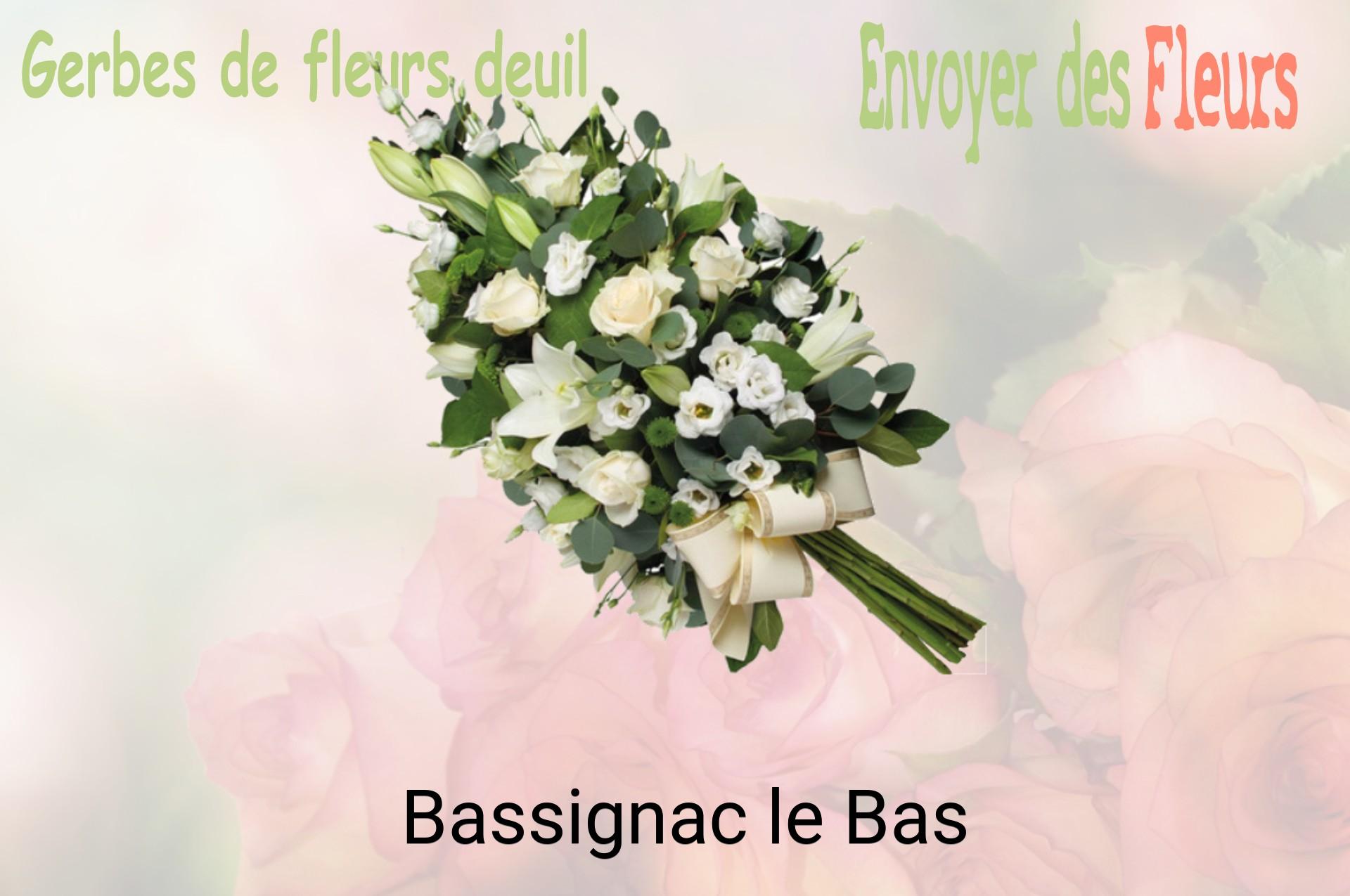 Gerbe de fleurs de deuil livrée à Bassignac-le-Bas